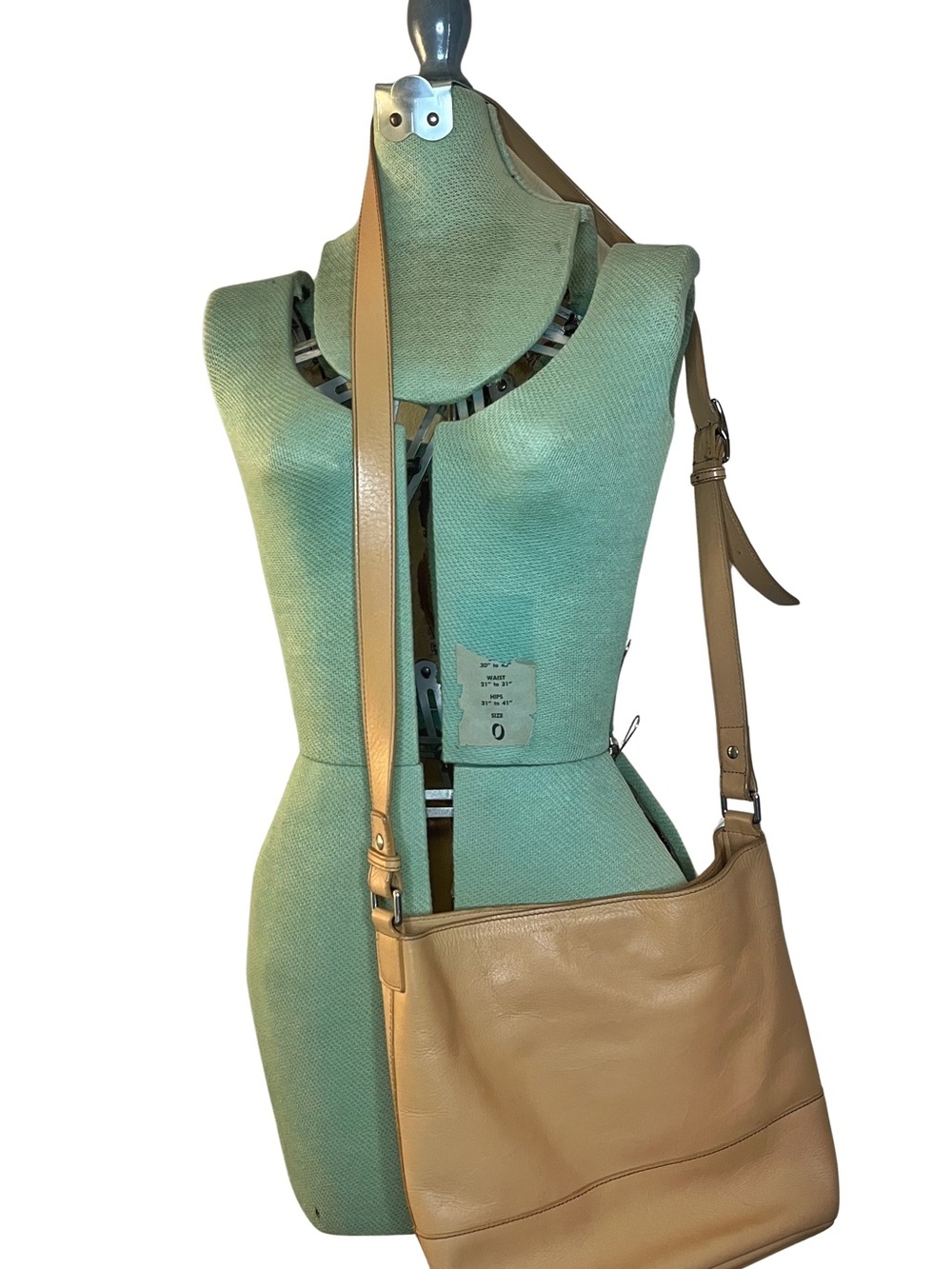 Shinola Tan Leather Relaxed Crossbody Hobo Bag
